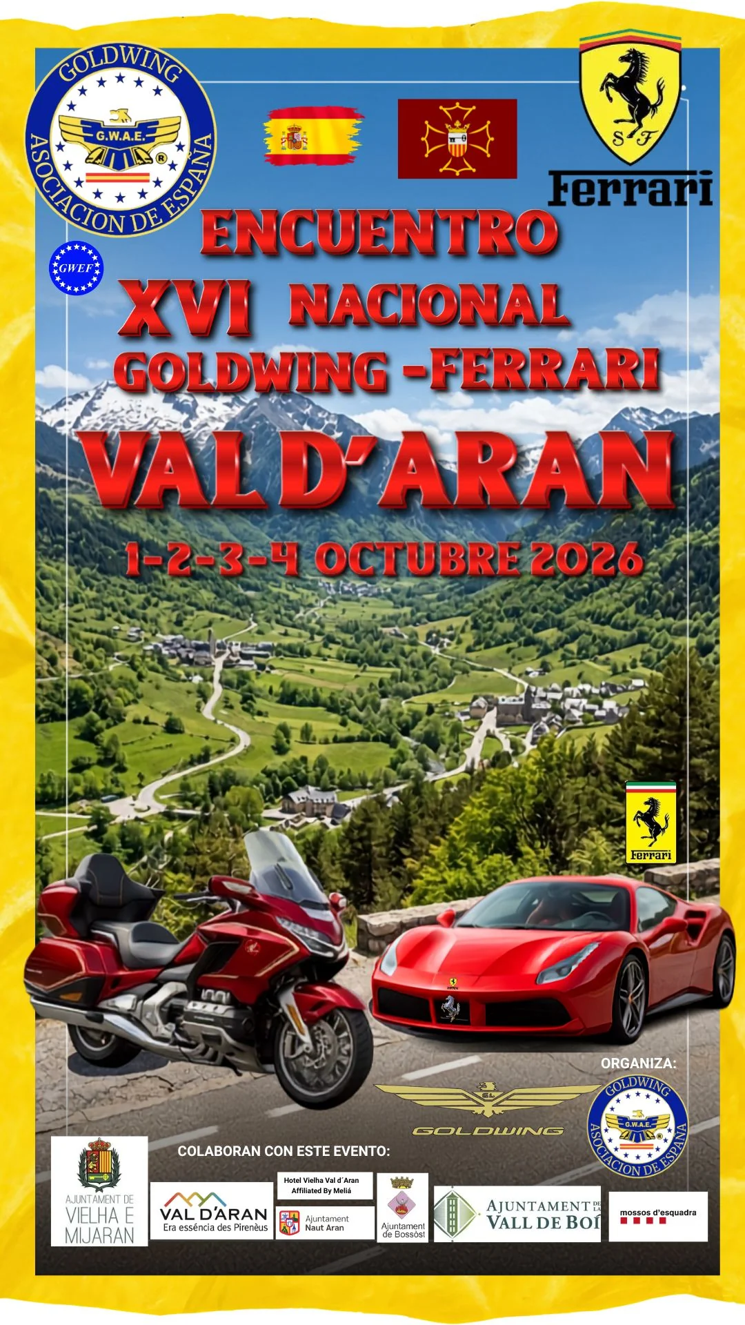 xvi encuentro nacional goldwing ferrari val daran 2026